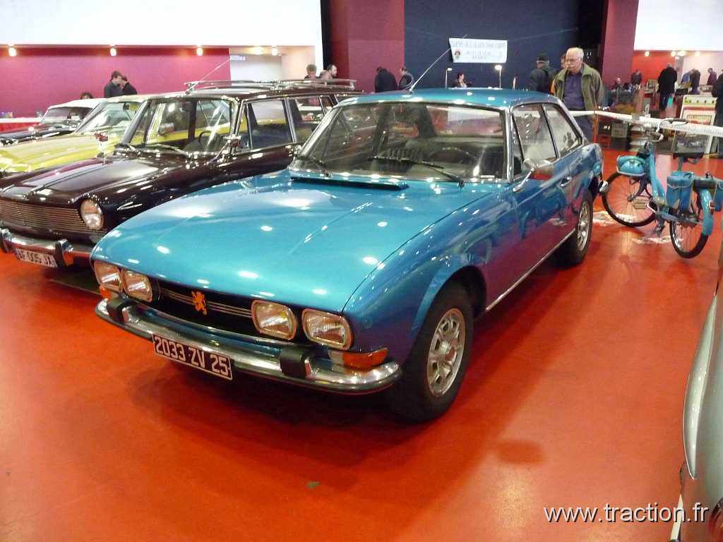 2012_Montbeliard (15).jpg - 03/03/2012 - 25200 MONTBELIARD - VIEUX VOLANTS FRANC-COMTOIS - Bourse d'échange Autos-Motos Anciennes - La Roselière - Peugeot 504 Coupé